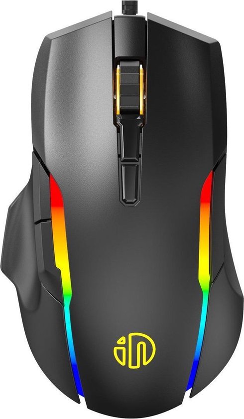 Inphic Pro - Bedrade Ergonomisch Muis - 10000 DPI - RGB - Zwart