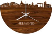 Skyline Klok Helmond Palissander hout - Ø 40 cm - Woondecoratie - Wand decoratie woonkamer - WoodWideCities