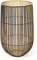 Housevitamin - Kaarshouder groot - zwart/goud - Grote kaarsenhouder - 15x15x25cm - Metaal