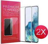 2X Screen protector - Tempered glass - Full Cover - screenprotector voor Samsung Galaxy S20 Ultra  -  Glasplaatje voor telefoon - Screen cover - 2 PACK