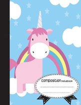 Composition Notebook, 8.5 x 11, 110 pages: Unicorn