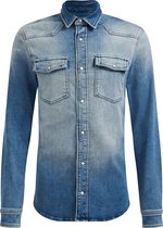 WE Fashion Heren denim overhemd van jog denim
