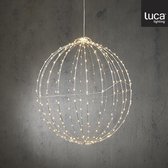 Luca Lighting - Bal klassiek wit 320led IP44 met timer - d50cm - Woonaccessoires en seizoensgebondendecoratie
