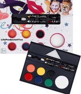Schmink - Schminkset - Kinderen Make up Kit - Feest Versiering - Cadeau Idee - Inclusief sponsje - Waterbasis