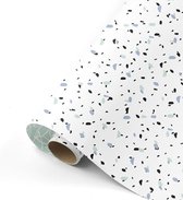 Collectiv Warehouse - Cadeaupapier - Inpakpapier - Kaftpapier - mint - wit - zwart - SOW & GROW - 50x300 cm
