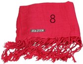 Sjaal lang effen kleur fuxia roze 185/75cm