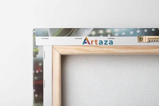 Artaza - Peinture sur toile - Coup d'envoi du Voetbal avec le ballon dans le stade - 60 x 90 - Photo sur toile - Impression sur toile