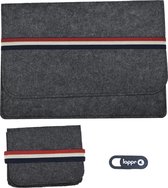 LAPPR - Picta I - Laptoptas - Laptophoes - Laptop Sleeve - Vilt - Laptophoes 12 inch - Zwart + Gratis Webcam Cover