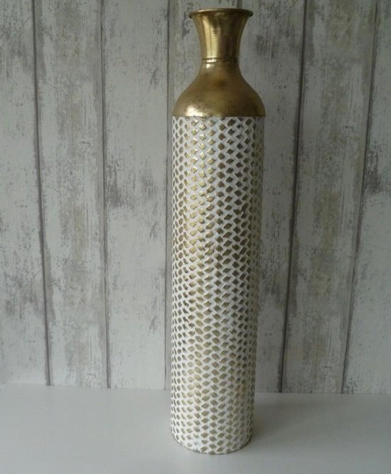 Vaas Esra - Grote vaas metaal - Vaas goud / Koper - Hoge vaas voor binnen  decoratie-... | bol.com