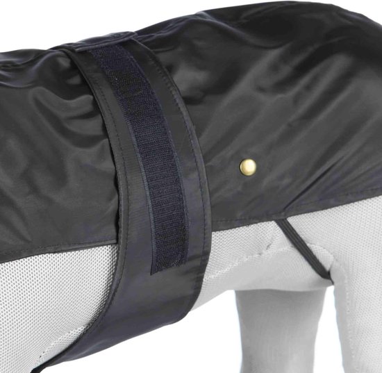 TRIXIE Hundejacke Calvi – Winddichter Mantel Für Hunde In Größe L (Rückenlänge 62 Cm), Schwarz