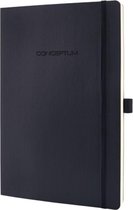 Sigel SI-CO321 Notitieboek Conceptum Pure Softcover A5 Zwart Gelinieerd