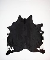 KOELAP Koeienhuid Vloerkleed - Zwart Egaal - 195 x 195 cm - 1003825