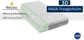 Aloe Vera - Eenpersoons Matras 3D MICROPOCKET NASA traagschuim 7 ZONE 23 CM - 80x210/23