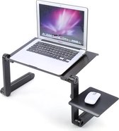 Forcech® Verstelbare Laptopstandaard Aluminium - Laptop Desk - Laptophouder - Mini Bureau - Lapdesk - Notebook Tafel - Draagbaar - Stand Met Muismat