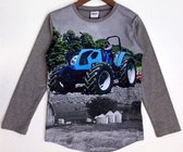 S&C Trekker / tractor shirt - lange mouw - New Holland - grijs AQ27 - maat 134/140
