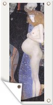Tuinposter Hope I - Gustav Klimt - 30x60 cm - Tuindoek - Buitenposter