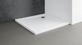 Receveur de douche carré extra-plat Schulte, 90 x 90 cm, acrylique sanitaire, blanc alpin, avec bonde et jeu de pieds art. EP212090 04