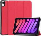 Apple iPad Mini 6 Hoesje Tri-Fold Book Case met Standaard Rood