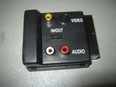 Scart adapter muliblok tulp met schakelaar audio/video