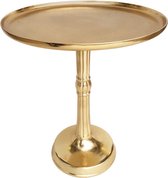 Sunfield bijzettafel | metaal | rond ø 44x52 cm | decoratieve tafel Adlon | goud met aluminium middenpoot