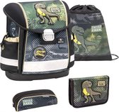 rugzakset Dino Park 19 liter polyester groen 4-delig