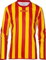 Masita | Sportshirt Barça Lange Mouw Dames & Heren Shirt Licht - Stevig - 100% Polyester - RED/YELLOW - XXXL
