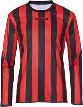 Masita | Sportshirt Barça Lange Mouw Dames & Heren Shirt Licht - Stevig - 100% Polyester - BLACK/RED - 140