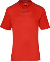 Masita | Sportshirt Sevilla Korte Mouw - Licht Elastisch Voetbalshirt - Rood-Zwart - L