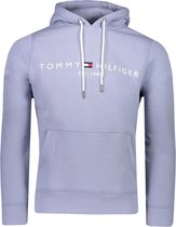 Tommy Hilfiger Sweater Blauw Normaal - Maat M - Heren - Herfst/Winter Collectie - Katoen;Elastaan