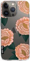 Casetastic Apple iPhone 13 Pro Hoesje - Softcover Hoesje met Design - Winterly Flowers Print