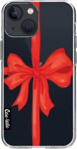 Casetastic Apple iPhone 13 mini Hoesje - Softcover Hoesje met Design - Christmas Ribbon Print