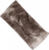 Fliex - haarband - stretch katoen - knoop - tie dye taupe