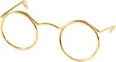 Poppenbril 50 mm goud 1 stuks
