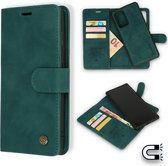 iPhone 13 Casemania Hoesje Emerald Green - 2 in 1 Magnetic Book Case