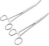 Belux Surgical / Arterieklem Mosquito getand gebogen 9.5cm RVS A kwaliteit