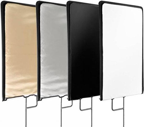 Bresser Reflectiescherm - 4-in 1 Flag Panel - 75x90cm - Opvouwbaar
