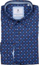 Bos Bright Blue 21307PE55BO Casual overhemd met lange mouwen - Maat XXL - Heren