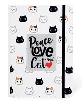 notitieboek Cat A5 21 x 14,8 cm papier wit/zwart