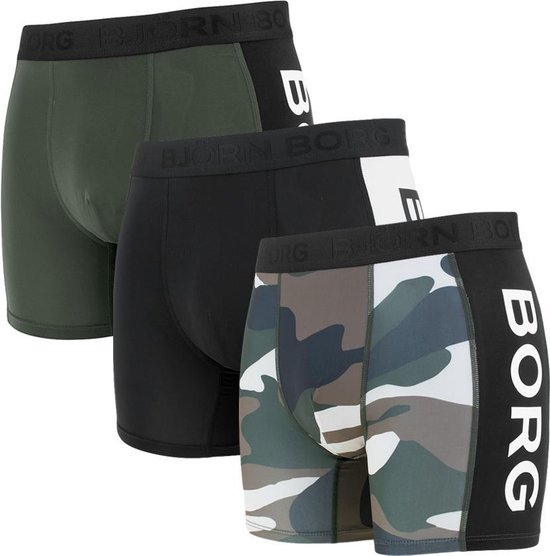 Foto: Bj rn borg performance 3p camo panel zwart groen m