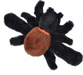 knuffel Halloween spin 20 cm pluche zwart/bruin