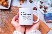 Mug drôle avec texte : oui tu as raison | Cadeaux drôles | Tasse de café | Gobelet à café | Tasse à thé | Tasse de thé