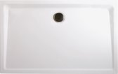 Receveur de douche Schulte, 80x100 cm, rectangulaire et extra-plat 3,5 cm, acrylique sanitaire blanc alpin, avec bonde et pieds