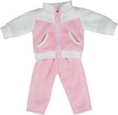 babypoppenkleding 43 cm roze/wit