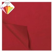zijdevloei 50 x 70 cm 25 vellen bordeaux