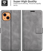 Apple iPhone 13 Pro Max Hoesje - Mobigear - Wallet Serie - Kunstlederen Bookcase - Grijs - Hoesje Geschikt Voor Apple iPhone 13 Pro Max