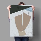 Abstracte Masker Minimalistische Print Poster Wall Art Kunst Canvas Printing Op Papier Met Waterproof Inkt 30x42cm Multi-color