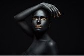 Goud En Zwarte Vrouw Model Print Poster Wall Art Kunst Canvas Printing Op Papier Living Decoratie 60X80cm Multi-color