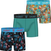 Bamboe Boxershorts Heren | Maat L | Gaubert | Trendy Felle Kleuren | 3 Stuks | Zeilboot en Bloemen