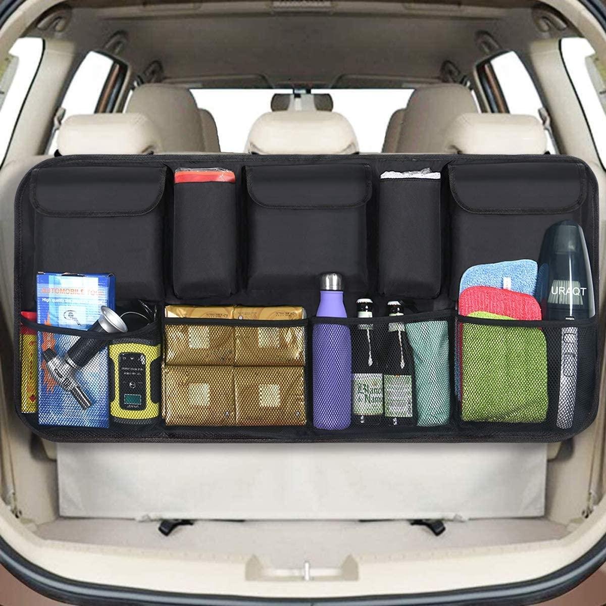 Coffre de rangement pour voiture, boîte de rangement pour coffre,  multi-poches, universel, réglable, pliable, haute capacité, rangement et  rangement - AliExpress