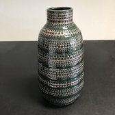 Villa Collection Rustieke Vaas groen/bruin - keramiek - H 30 cm